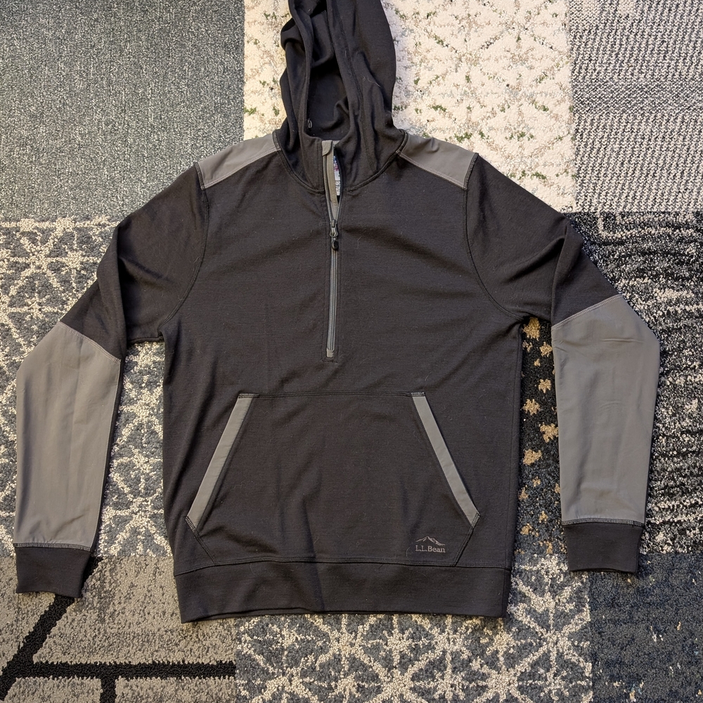 Black and Gray Half-Zip Hoodie